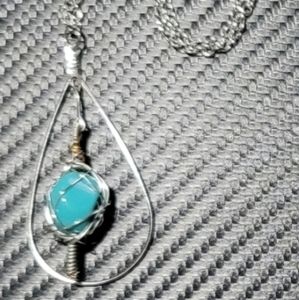 Silver and turquoise necklace